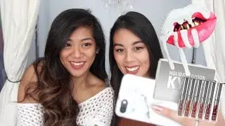 KYLIE COSMETICS | HOLIDAY EDITION Mini Matte Liquid Lipstick Swatches - KarenReinalyn