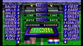 Sega Saturn Victory Goal Gameplay Footage on hardest