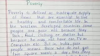 Write an essay on Poverty | Essay Writing | English