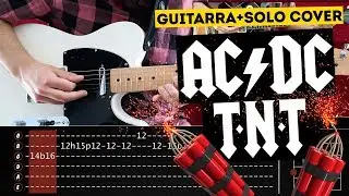 TNT AC/DC Guitarra + Solo Cover Tablatura Completo | Marcos García