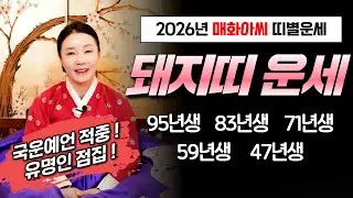 (매화아씨) 2026년 돼지띠운세! 이것 조심해서 대박나자! #용한점집 #유명한점집 #운세 #신점