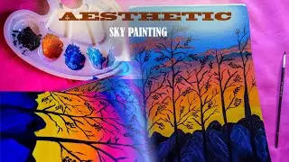 Abstract Sky Strokes| painting the poetry of the sky |A Sky's Palette#viral #art