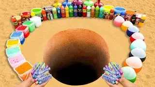 Big Toothpaste Eruption from Giant Balloons of Sodas, Orbeez, Mtn Dew, 7Up, Coca Cola vs Mentos