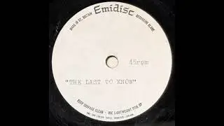 Unknown 60s acetate - The Last To Know - [UK female pop vocal]