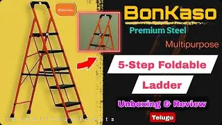 Best Foldable Ladder for Home Use? 🏠🔥 || BonKaso Premium Steel 5-Step Review || Telugu
