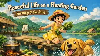Life on a Floating Garden | Calm Harvest & Simple Cooking