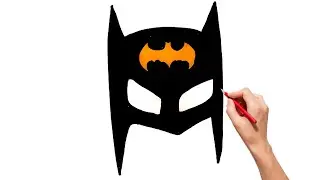 HOW TO DRAW A BATMAN MASK EASY