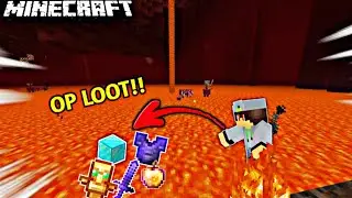 MINECRAFT BUT LAVA DROPS OP ITEMS!!