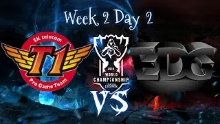 SKT T1 vs EDG - Group Stage Week 2 Day 2 - 2015 World Championship