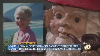 Woman Looking for People Who Stole Garden Gnomes
