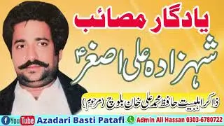 Shahadat Shahzada Ali Asghar (A.S) | Zakir Hafiz Muhammad Ali Khan Baloch Marhoom
