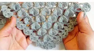 🤩WOW you must learn Easy & Stylish Pattern | Crochet tutorial for TRIANGLE SHAWL, SCARF, AND PONCHU