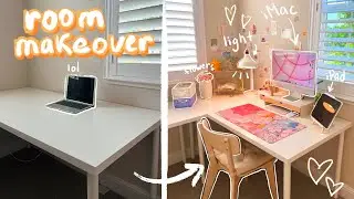 Aesthetic Room Makeover 💫 pinterest & korean style inspired + unboxing 📦