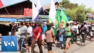 Teachers and Students March Against Coup in Dawei