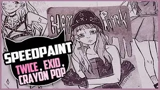 KPOP ART! Crayon Pop (크레용팝) EXID (이엑스아이디) Twice (트와이스 )