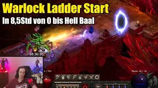 D2R | in 8,5Std von 0 bis Baal Hell | Mein Warlock Ladderstart
