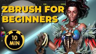 ZBrush 2026 for BEGINNERS: All you need to start in 10 minutes + FREE Hair & Brow Brushes!