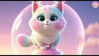 Puffy Cat&rsquo;s Bubblegum Sky Adventure ☁🍬 Magical Kids Rhyme | Fun Cartoon for Toddlers