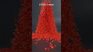 From 1 to 27,000 Cubes &ndash; Satisfying Blender Physics Simulation!