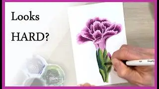 Surprisingly Easy to Paint: A Watercolor Carnation