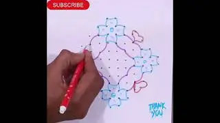 12*2 dots beautiful flowers kolam/ NEW YEAR SPECIAL WISHES KOLAM 🪔🙏