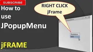 How to use JPopupMenu (Right mouse click) in Java Netbeans