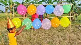 outdoor fun with Flower Balloon and learn colors for kids by I kids episode -146.