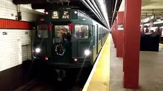 Mta 2018 HOLIDAY SHOPPERS SPECIAL NY TRANSIT MUSEUM R1-R9 NOSTALGIA TRAIN AT ROCKEFELLER CENTER