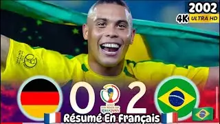 BRÉSIL 2-0 ALLEMAGNE 2002 Résumé En Français🇫🇷4K 60Ips Finale Coupe Du Monde 30 JUIN 2002