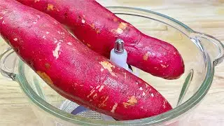 Не всегда запекайте сладкий картофель, положите его в мясорубку и перемешайте, это первый раз