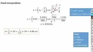 Coulomb Damping | Problems | Vibration Control