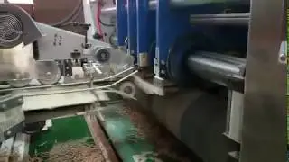 full automatic high speed printing slotting gluing inline ,carton box making machine