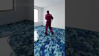 Floor decoration #Amazing 3D Epoxy Floor Transformation! 🌟#Modern Bedroom Makeover: 3D Epoxy Art 🏠