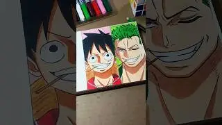 Drawing Zoro ⚔️| One Piece ✨| Day 2| #shorts #ytshorts #zoro #onepiece #newyoutuber #luffy #viral