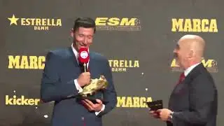 Lewandowski's speech after winning the Golden Boot award for 21/22 season.