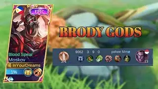 MOSKOV vs AGGRESSIVE BRODY GODS | TOP GLOBAL MOSKOV GAMEPLAY | MLBB.