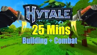 25 Mins of Relaxing Building and Combat Gameplay on Hytale