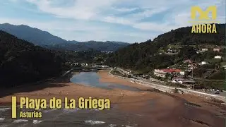 PLAYA DE LA GRIEGA (COLUNGA - ASTURIAS) A VISTA DE DRON