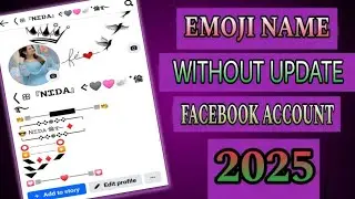 HOW TO EMOJI NAME WITHOUT UPDATE FACEBOOK ACCOUNT 2025