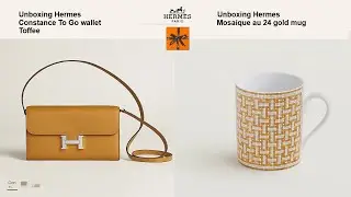 Hermes Constance To Go Wallet and Hermes Gold Mug Unboxing