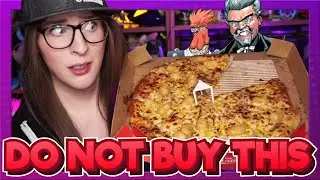 WORSE THAN PINEAPPLE PIZZA!? - Trying the KFC Popcorn Chicken Pizza Hut Pizza