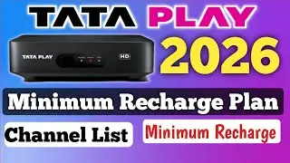 Tata Play 2026 Ka Minimum Recharge Plan // Tata Play 2026 Minimum Recharge Amount