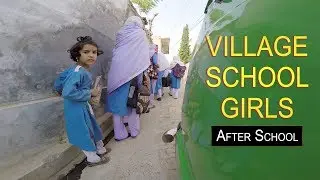 Village school girls, Punjab Pakistan, after school - 4K Ultra HD