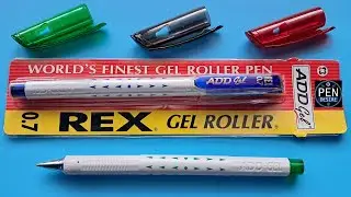ADD Gel REX Gel Roller - Smoothest gel pen for 30 Rupees - Dark Gel Pen - Jumbo refill Gel Pen