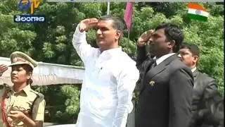 Minister Harish Rao Hoists National Flag In Sanga Reddy