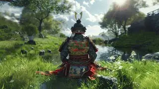 Samurai Meditation: Serene Sleep with Relaxing Stream and Bird Sounds