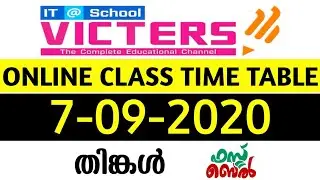 KITE VICTERS CHANNEL ONLINE CLASS TIME TABLE SEPTEMBER 7 MONDAY TOMORROW TIME TABLE TODAY