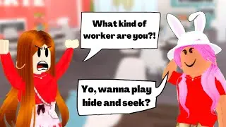 Trolling Roblox cafés Pt.4! [As a worker and customer]