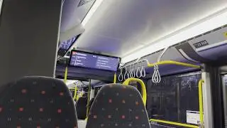 Oslo, Norway - Electric busses onboard digital wayfinding