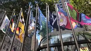 Eddie Bruckner's Statue of Liberty Flag in Rockefeller Center's The Flag Project-Short Video Clip